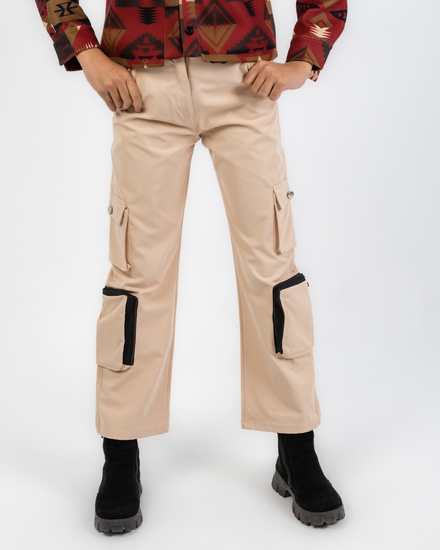 baggy trousers featuring a modern style - coffee