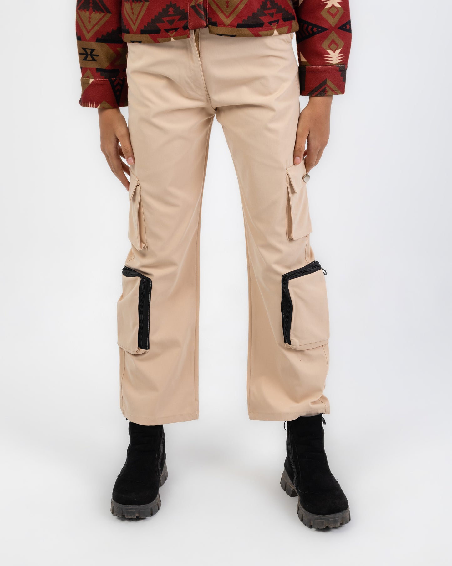 baggy trousers featuring a modern style - coffee