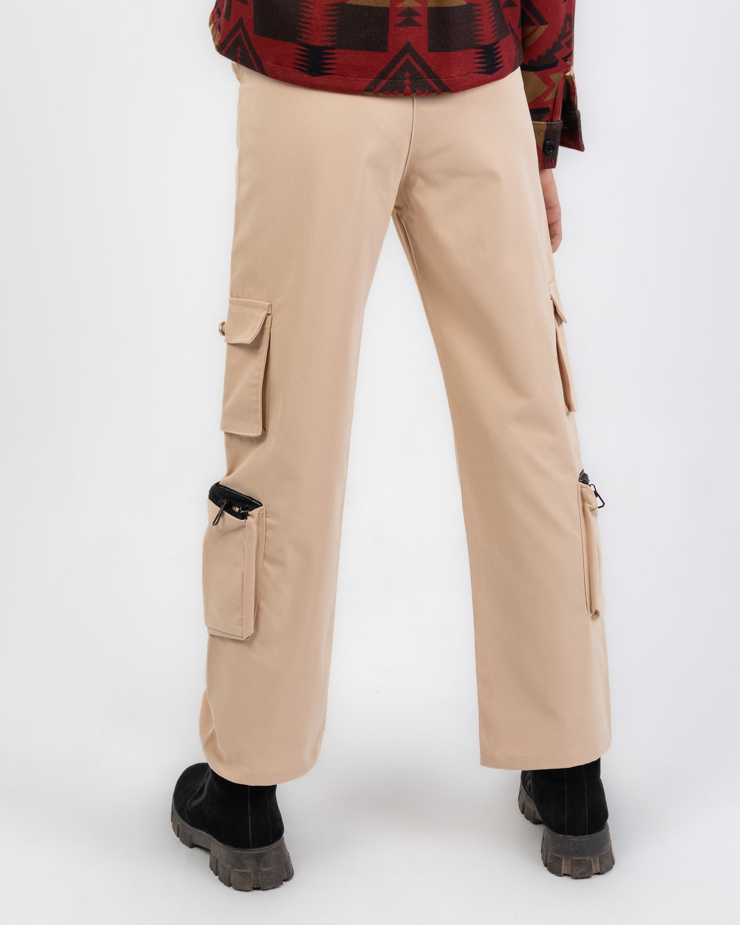 baggy trousers featuring a modern style - coffee